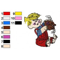 Dennis the Menace Embroidery Design 2